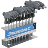 Silverline Trx L-nycklar med T-handtag, 10 st