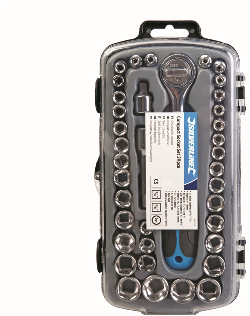 Silverline Compact Socket Wrench - 39 Pieces