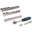 Silverline Compact Socket Wrench - 39 Pieces
