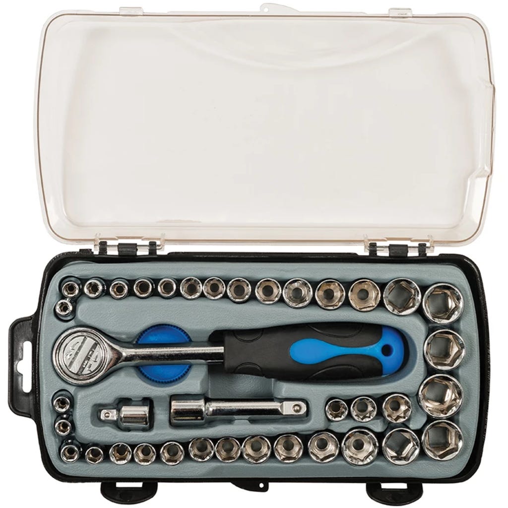 Silverline Steckschlüssel-Set 3-tlg. – Magnetisch, 6/8/10 Mm, Für 1/4" Bohrmaschinen