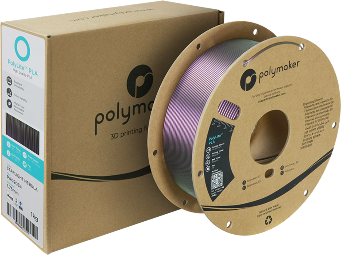 Polymaker PolyLite PLA Starlight Nebula