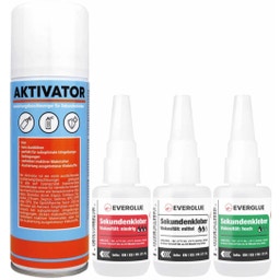 Everglue Supercolla - set di 3 + attivatore