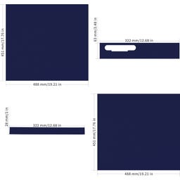 Panda Fur Faux Leather Protective Wrap for the Bambu Lab X1C - Dark Blue