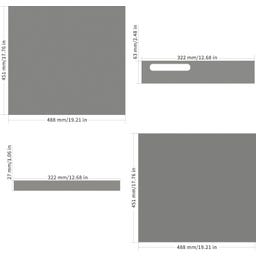 Panda Fur Kunstleder Schutzfolie für Bambu Lab P1S - Dark Grey