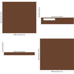 Ochranná fólia z umelej kože Panda Fur pre Bambu Lab P1S - Brown