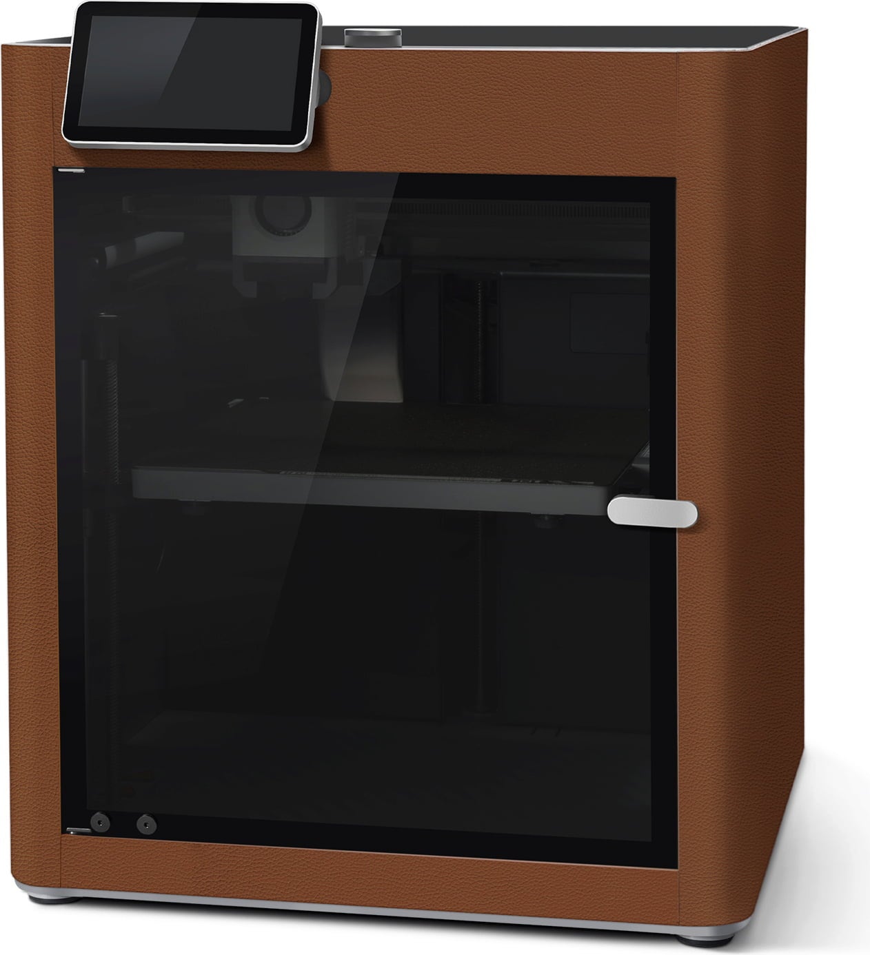 Panda Fur Faux Leather Protective Wrap for the Bambu Lab X1C - Brown