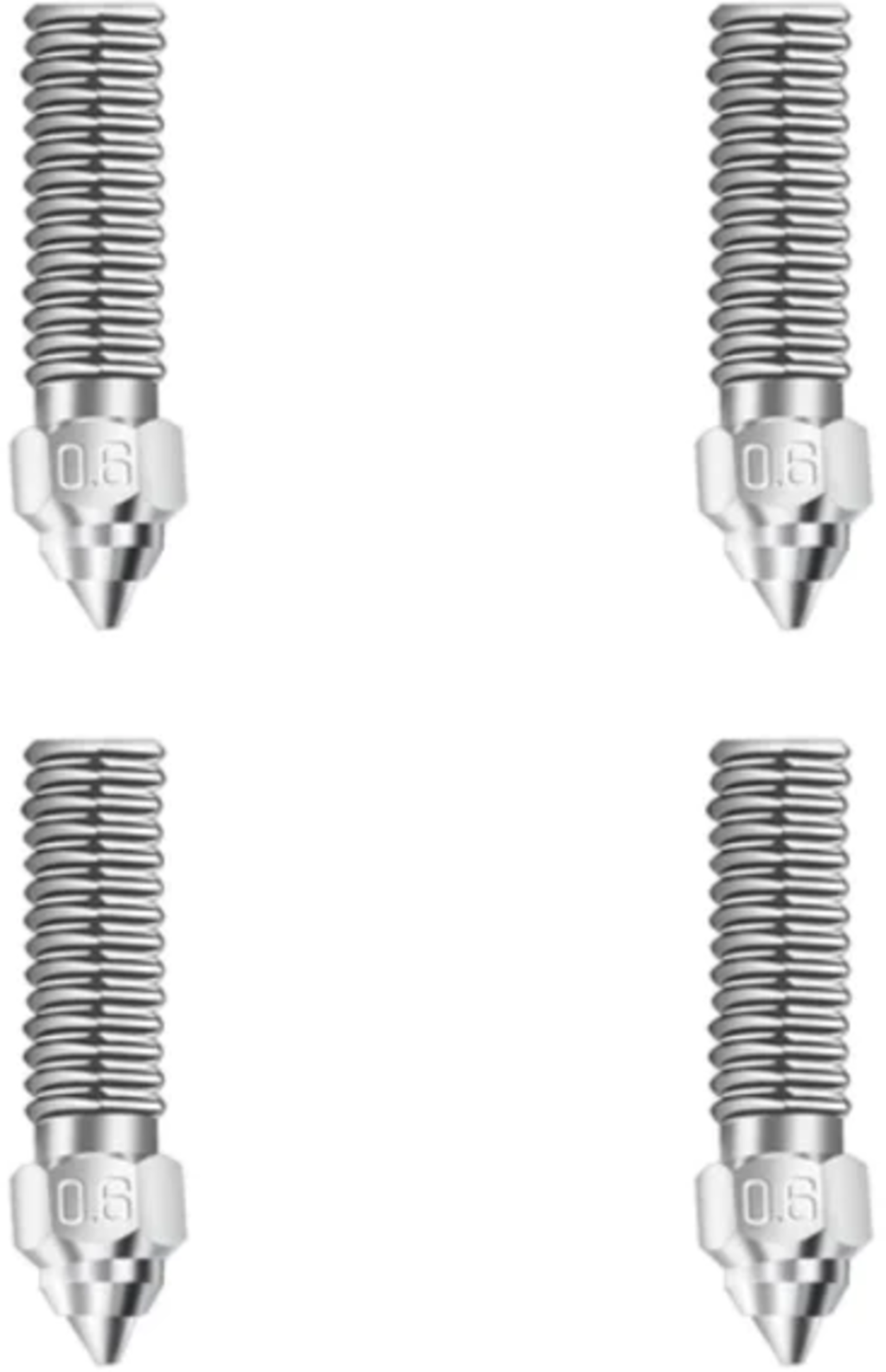 Hardened Steel Nozzle for T500 - Set of 4
