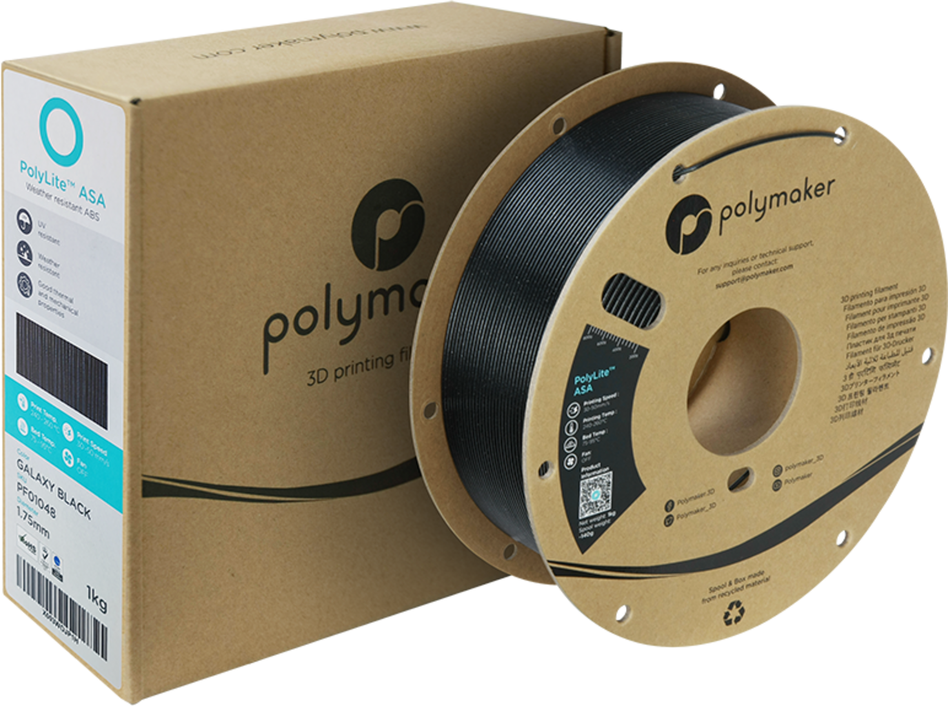 Polymaker PolyLite ASA Galaxy Black - 1,75 mm / 1000 g