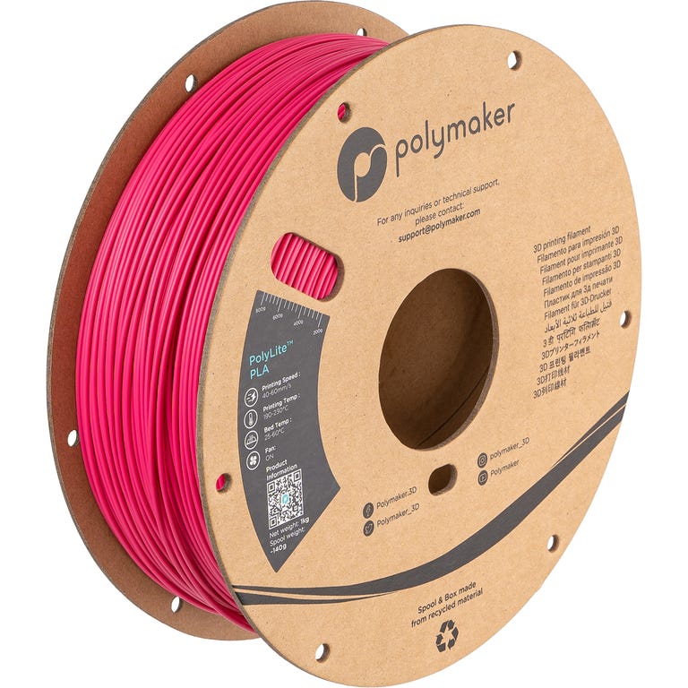 Polymaker PolyLite PLA Magenta - 3DJake Ireland
