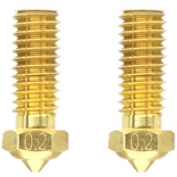 Messing Nozzle voor X-Smart 3/X-Plus 3/X-Max 3/Q1-Pro, Set van 2 - 0,2 mm