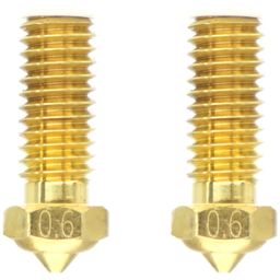 Messing Nozzle voor X-Smart 3/X-Plus 3/X-Max 3/Q1-Pro, Set van 2 - 0,6 mm