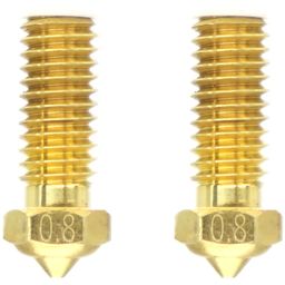 Messing Nozzle voor X-Smart 3/X-Plus 3/X-Max 3/Q1-Pro, Set van 2 - 0,8 mm