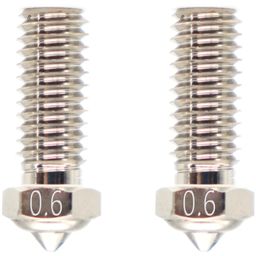 Plated Copper Nozzle voor X-Smart 3/X-Plus 3/X-Max 3/Q1-Pro, Set van 2 - 0,6 mm