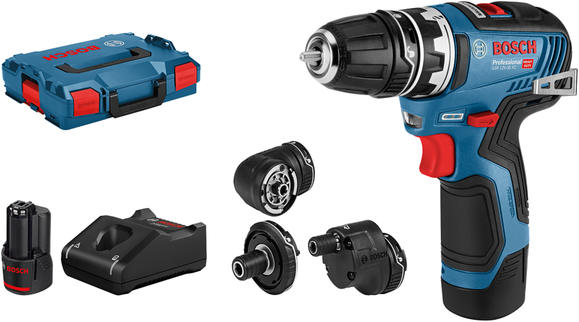 Bosch Professional GSR 12V-35 FC Akku-Bohrschrauber - 2 x 3,0Ah inkl. Zubehör