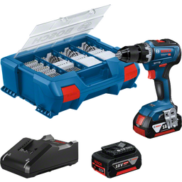 Bosch GSR 18V-55 Akku-Bohrschrauber - 2 x 4,0Ah inkl. Zubehör