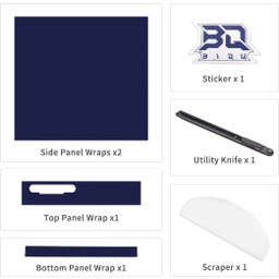 Panda Fur Faux Leather Protective Wrap for the Bambu Lab X1C - Dark Blue