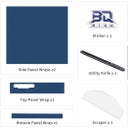 Panda Fur Faux Leather Protective Wrap for the Bambu Lab X1C - Blue