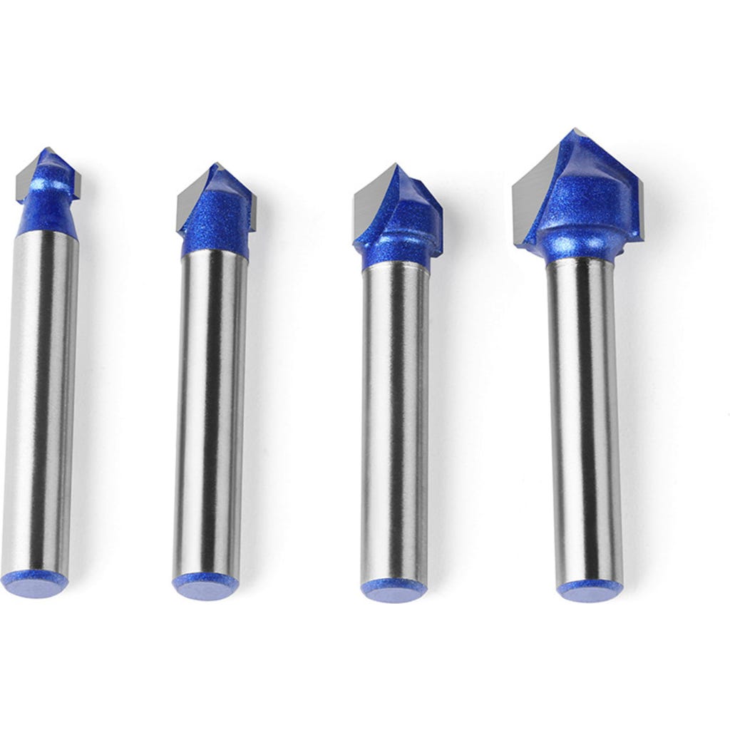 10 Frese A Due Scanalature Per Legno - 3.175x2x15mm, Per Modellismo E Fai Da Te