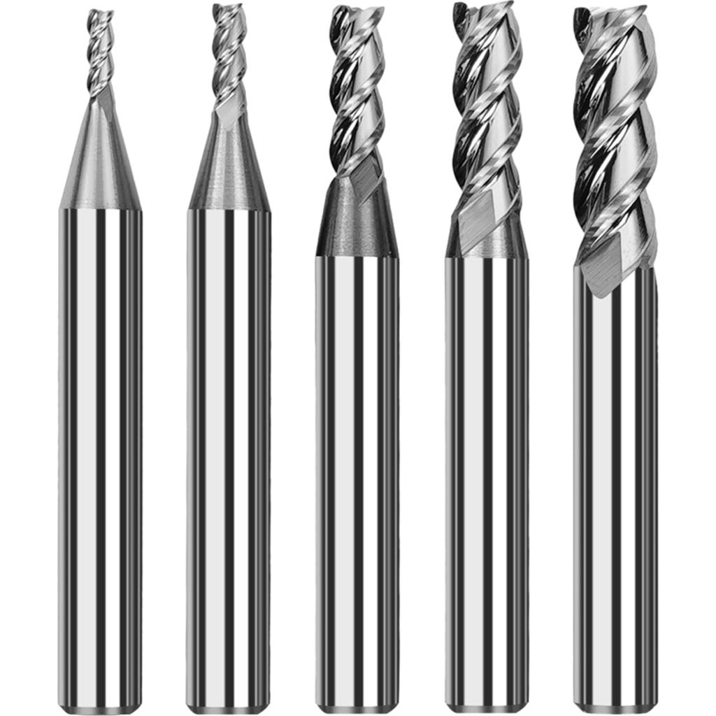 Rebuild by Needles② Twotrees HCR55 Tungsten Steel End Mills - Set of 5, 1 set - 3DJake