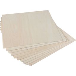 Dřevěné desky z překližky z lipového dřeva - 200 x 200 x 3 mm