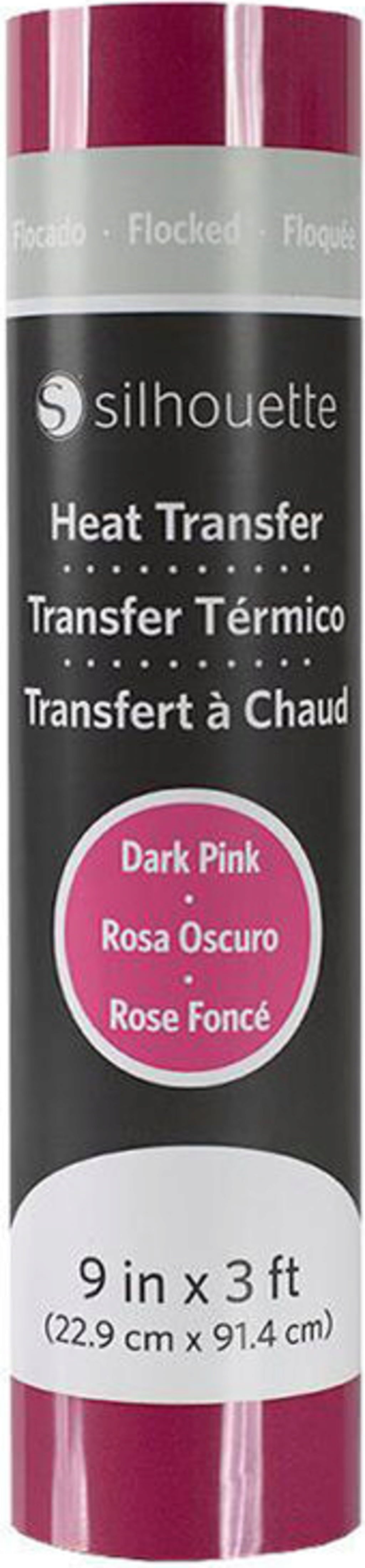 Silhouette Flocked Heat Transfer - 30.5 cm x 0.9 m - Dark Pink