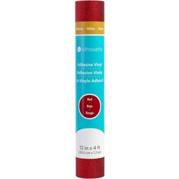 Silhouette Glitter Vinyl - 30.5 cm x 1.2 m - Red