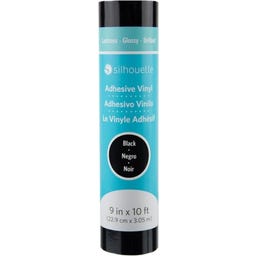 Silhouette Glossy Permanent Vinyl - 22,9 cm x 3 m - Black