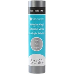 Silhouette Matte Removable Vinyl - 22.9 cm x 3 m - Silver