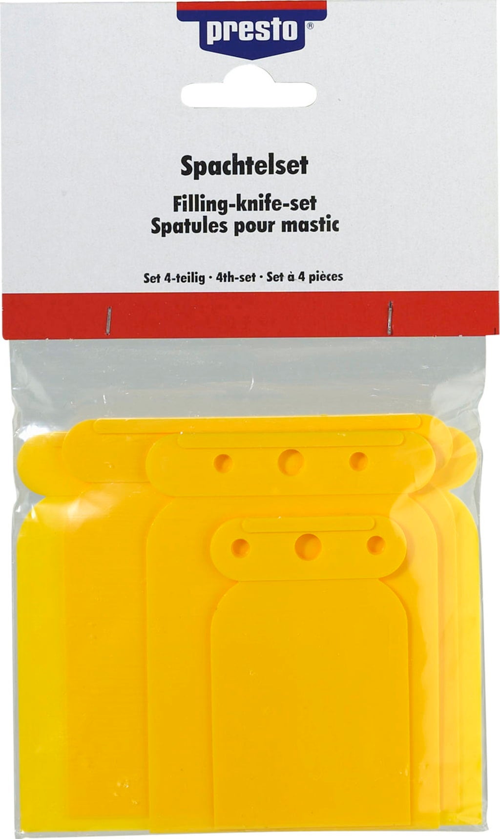 presto Set 4 Spatole per Stucco - Plastica