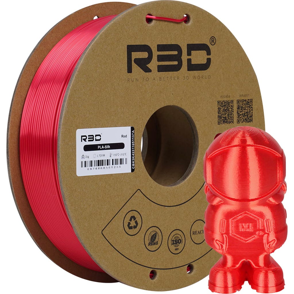 Pla Cf R3d R3D PLA Silk Red - 3DJake