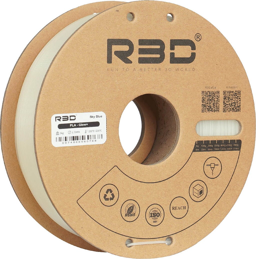 R3D PLA Ultra-Glow Sky Blue - 1.75 mm / 1000 g