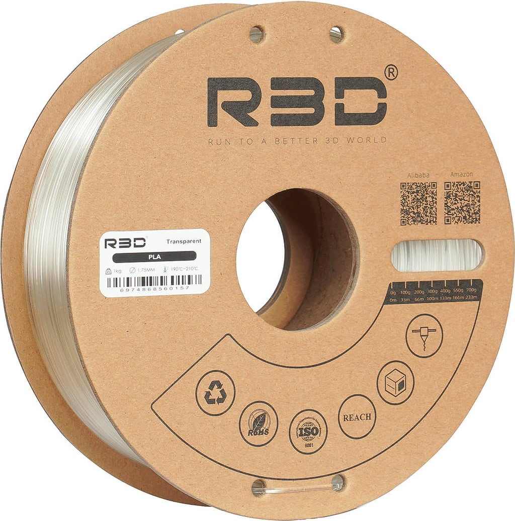 R3D PLA Transparent - 1.75 mm / 1000 g