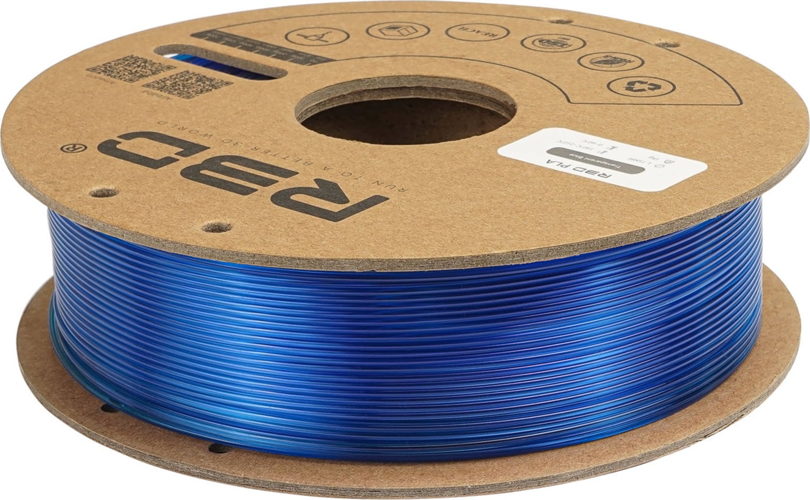 R3D PLA Transparent Blue - 1.75 mm / 1000 g