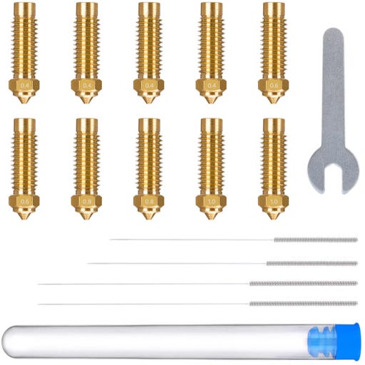Elegoo Brass Nozzle Set for Neptune 4 Plus/Max - Set of 10, 1 set