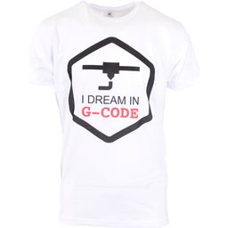 3DJAKE Bijela muška majica - »I dream in Gcode«