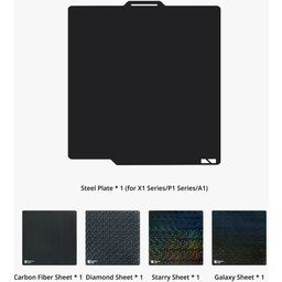 Bambu Lab 3D Effect Sheets Combo with Plate - A1, P1S, P1P, X1, X1C, X1E