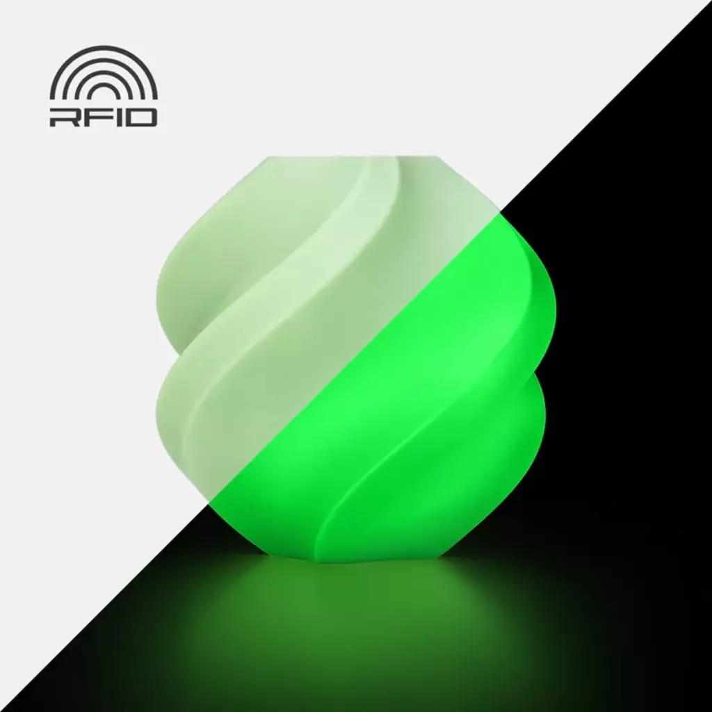 Bambu Lab PLA Glow Green - 3DJake International