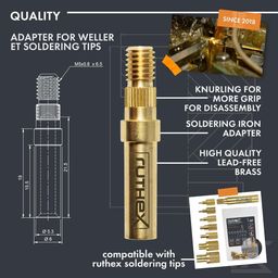 2x Soldering Tip Adapters for Weller Series ET & LT - 1 pc