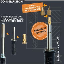 2x Soldering Tip Adapters for Weller Series ET & LT - 1 pc