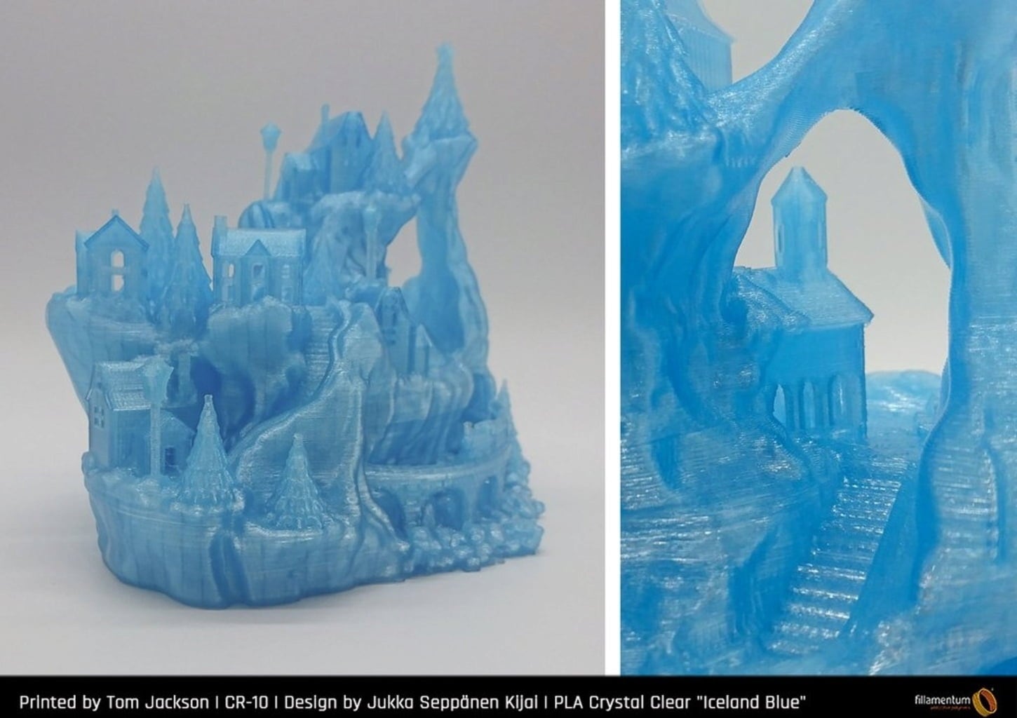 Fillamentum PLA Crystal Clear Iceland Blue