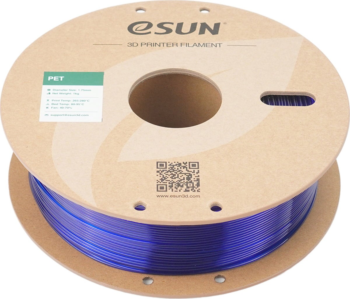 eSUN PET Transparent Blue - 1,75 mm / 1000 g