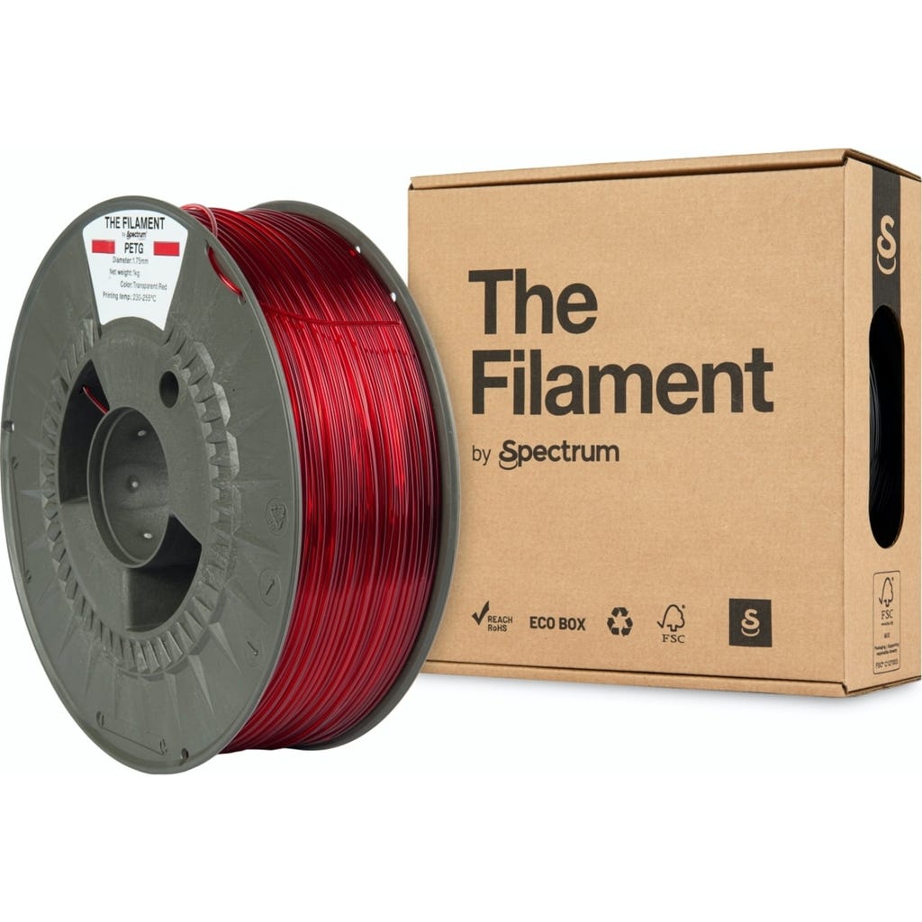 The Filament PETG Transparent Red - 3DJake Deutschland