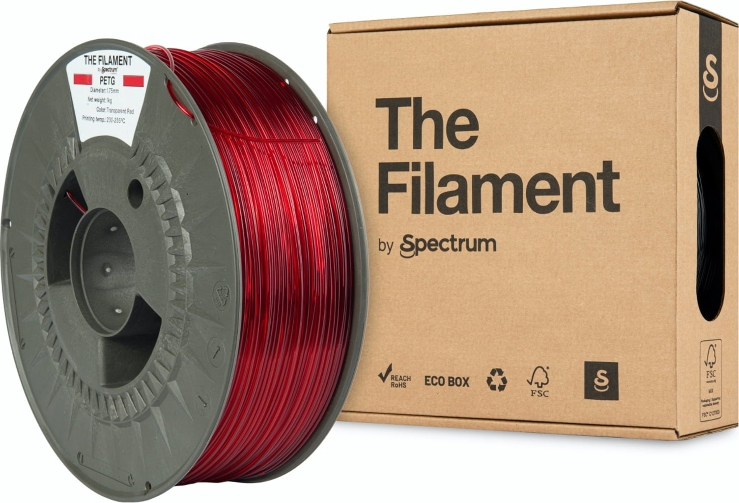 The Filament PETG Transparent Red