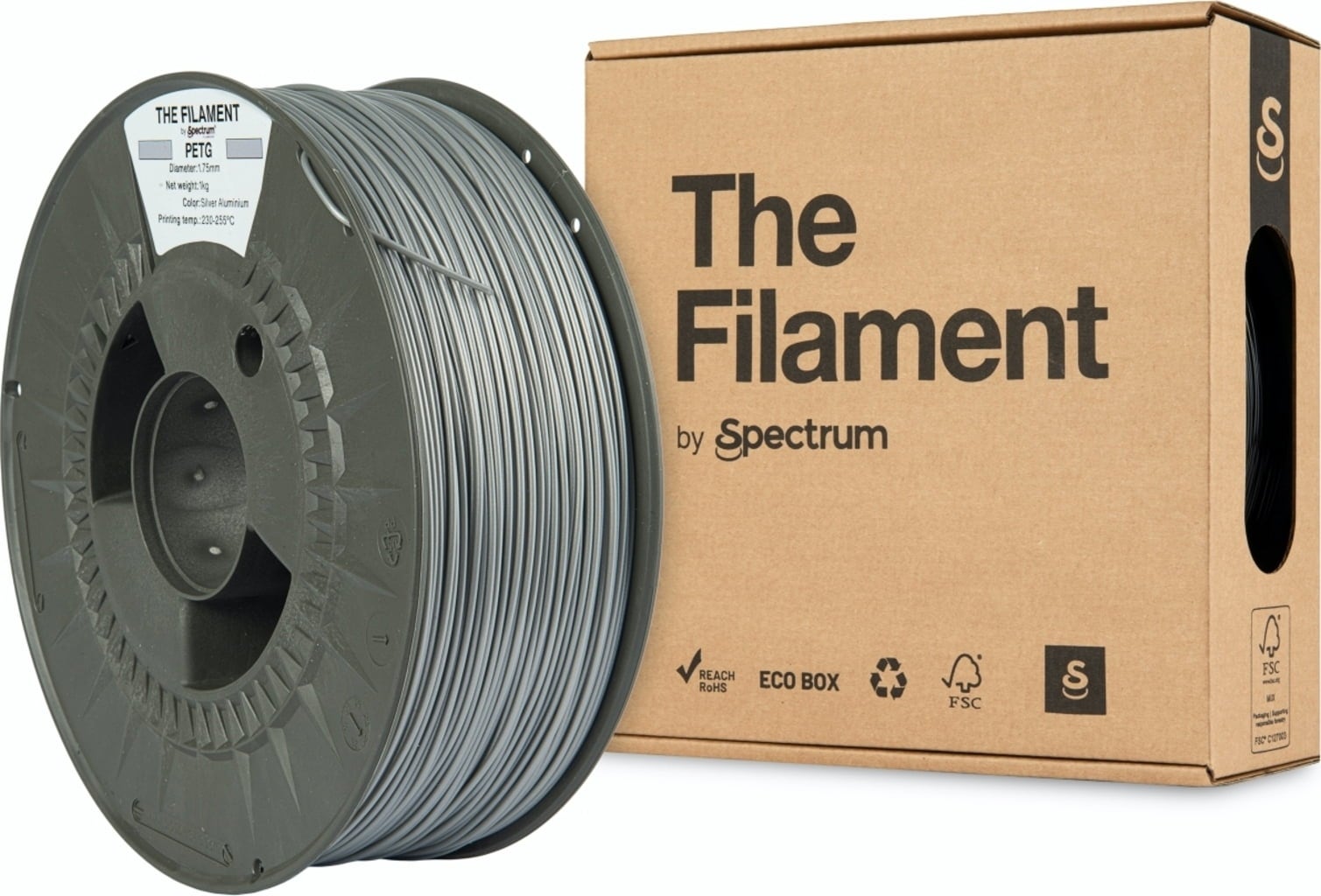 The Filament PETG Silver Aluminium