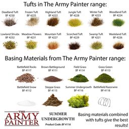 The Army Painter Battlefield Basing: Summer Undergrowth - 1 k.