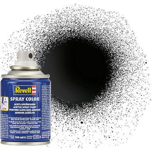 Revell Spray Color - Zwart, Glanzend - 100 ml