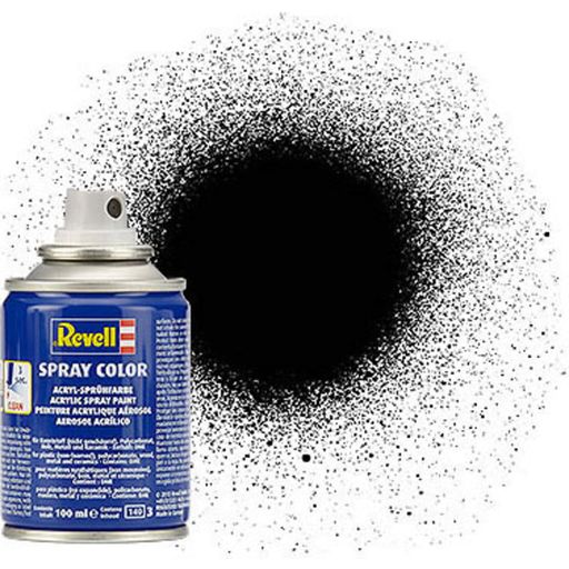 Revell Spray Color - Zwart, Zijdemat - 100 ml