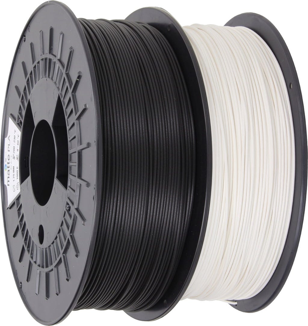 3DJAKE mattePLA Filament Economy Set 2 x 1kg, White & Black