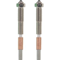 Qidi Tech Bimetal Nozzle for the Plus4 - Set of 2 - 0.2 mm