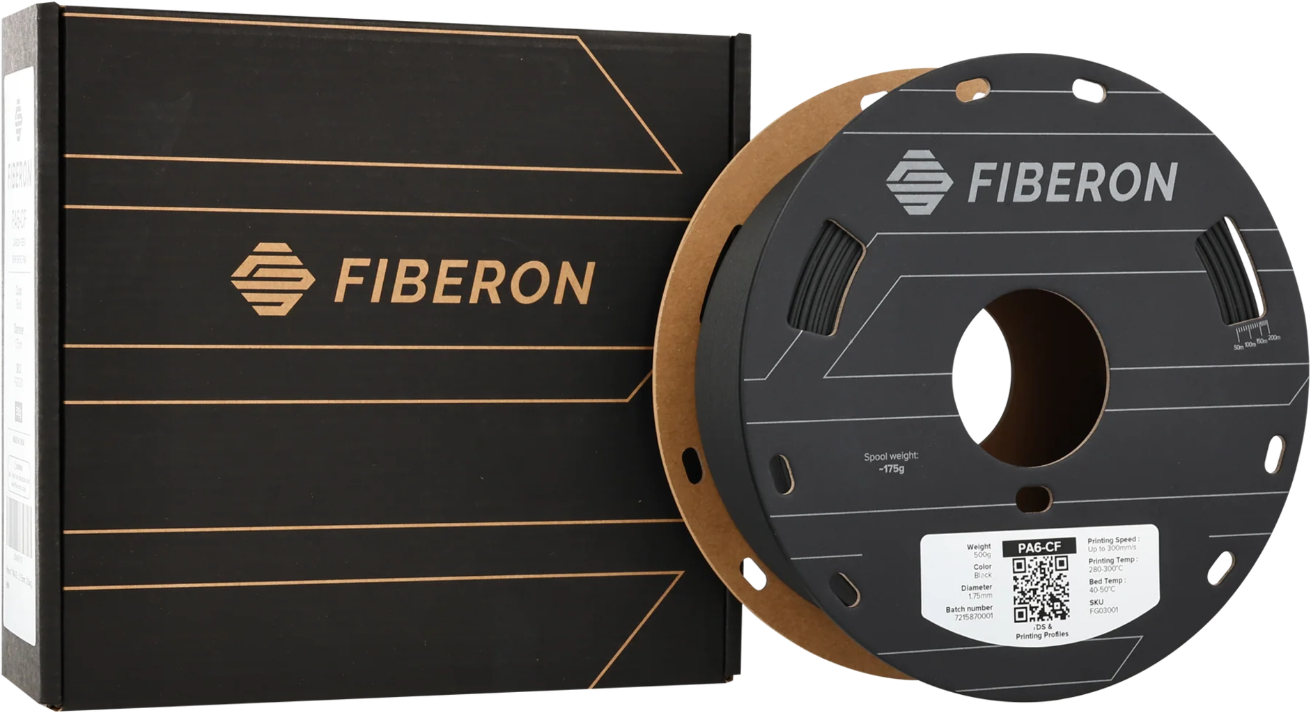 Polymaker Fiberon™ PA6-CF20 Black - 1,75 mm / 500 g